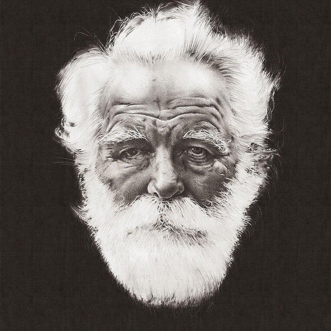 The Old Man-Digital Wallpaper-London Art-Grey-18089-02