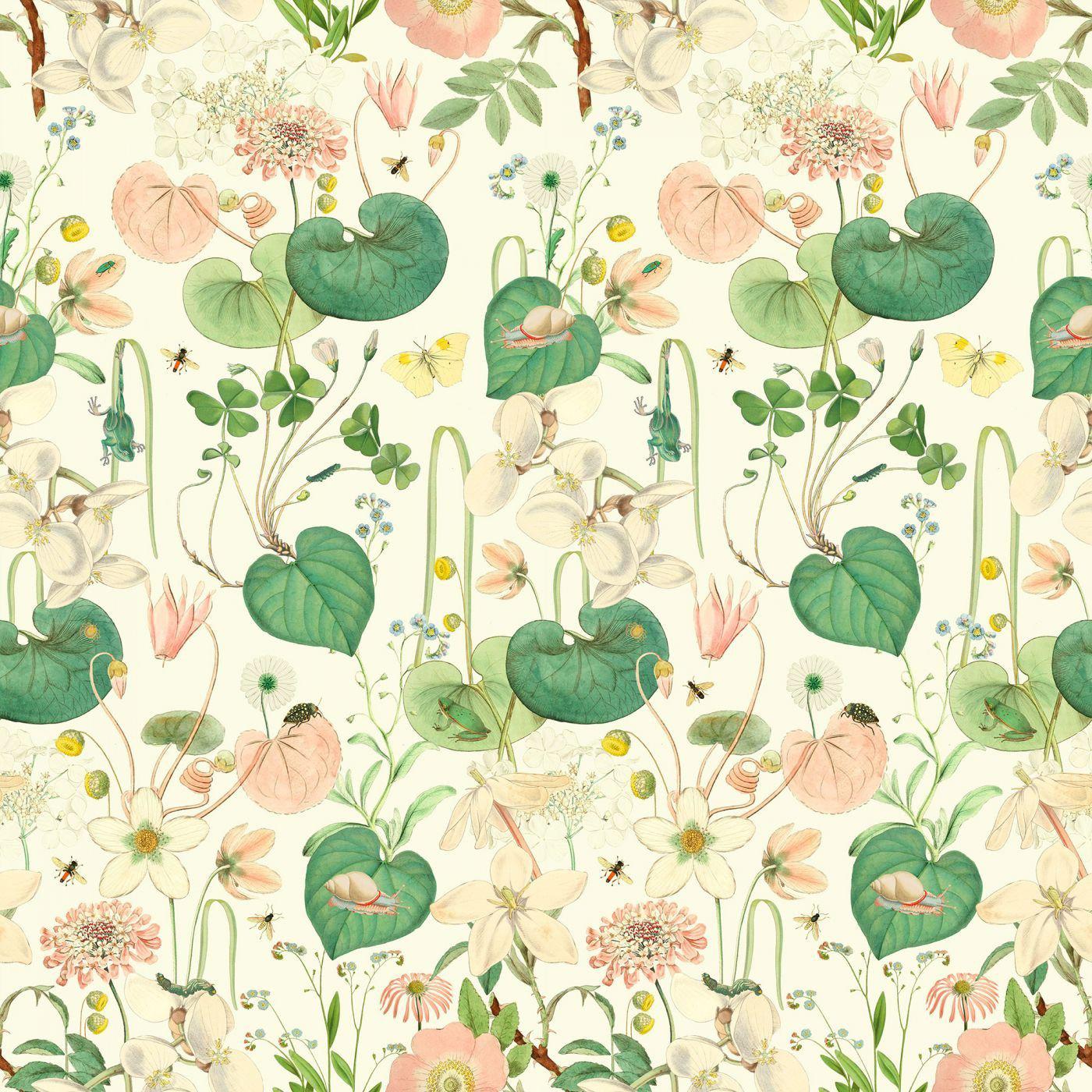 The Orchard-Digital Wallpaper-Rebel Walls-Green / Pink-R16201