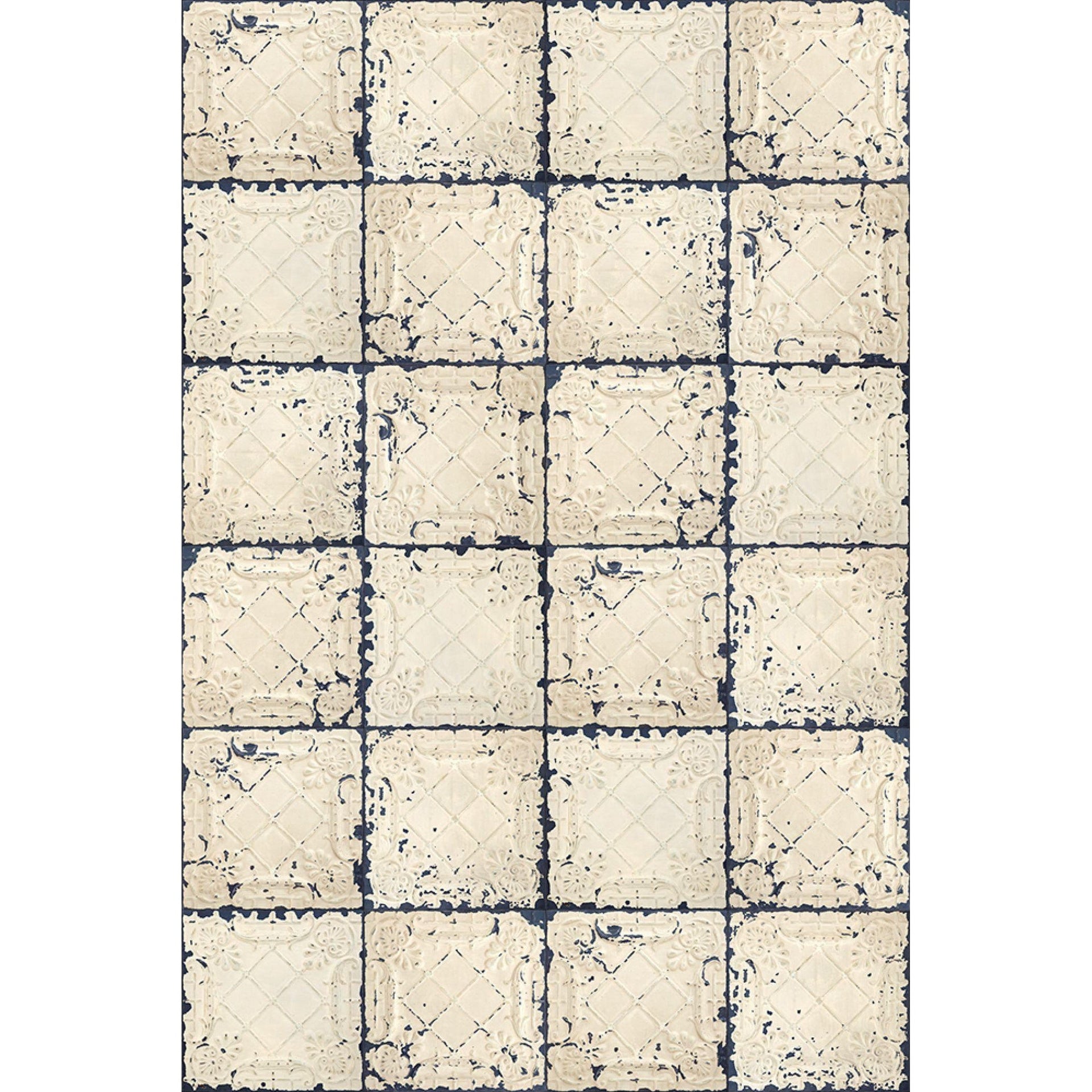 Tin Plates-Digital Wallpaper-Rebel Walls-Brown / Blue-R12801