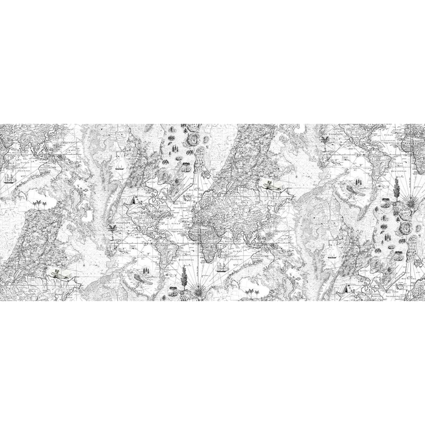 Treasure Hunt-Digital Wallpaper-Rebel Walls-Black / White-R13863