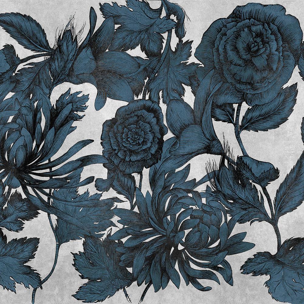 Unconscious Bloom-Digital Wallpaper-London Art-Blue-18040-03