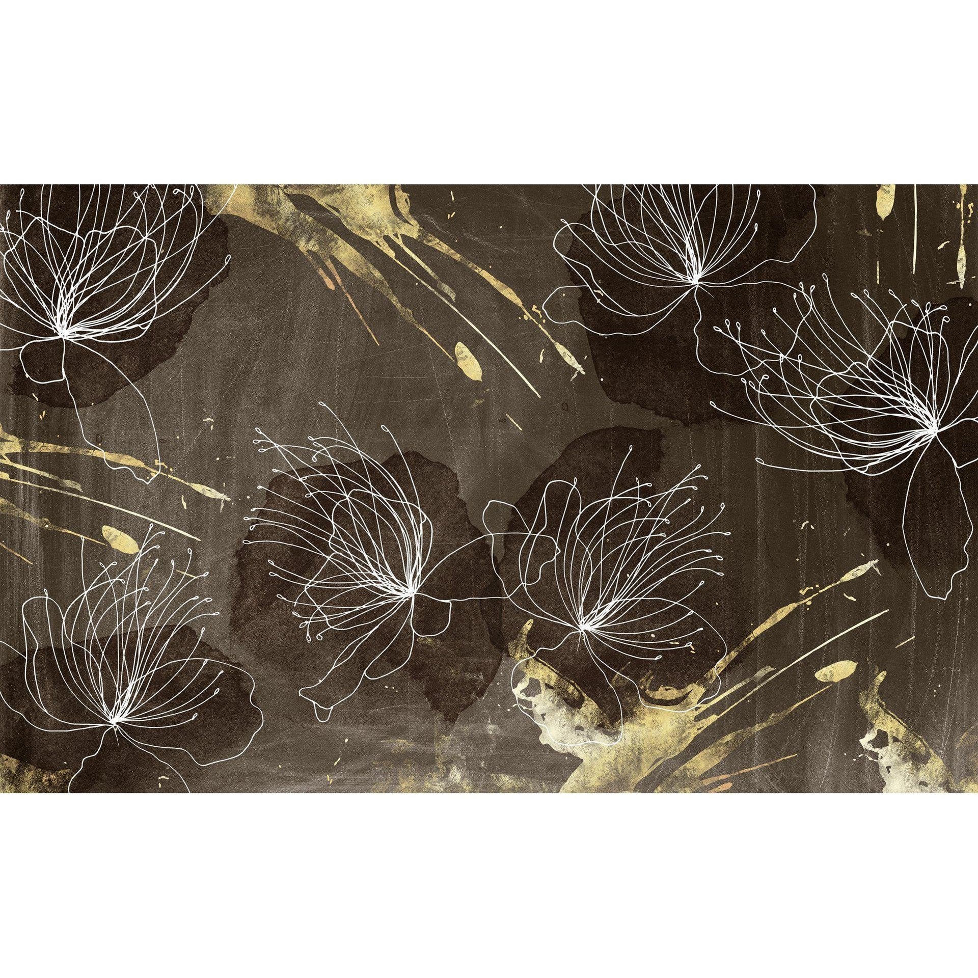 Urban Flowers-Digital Wallpaper-Skinwall-Brown-07B