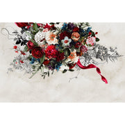 Vintage Florist-Digital Wallpaper-Back to the Wall-Red / White-