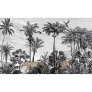 Vintage Jungle Ghepard-Digital Wallpaper-Skinwall-Black / Brown-740