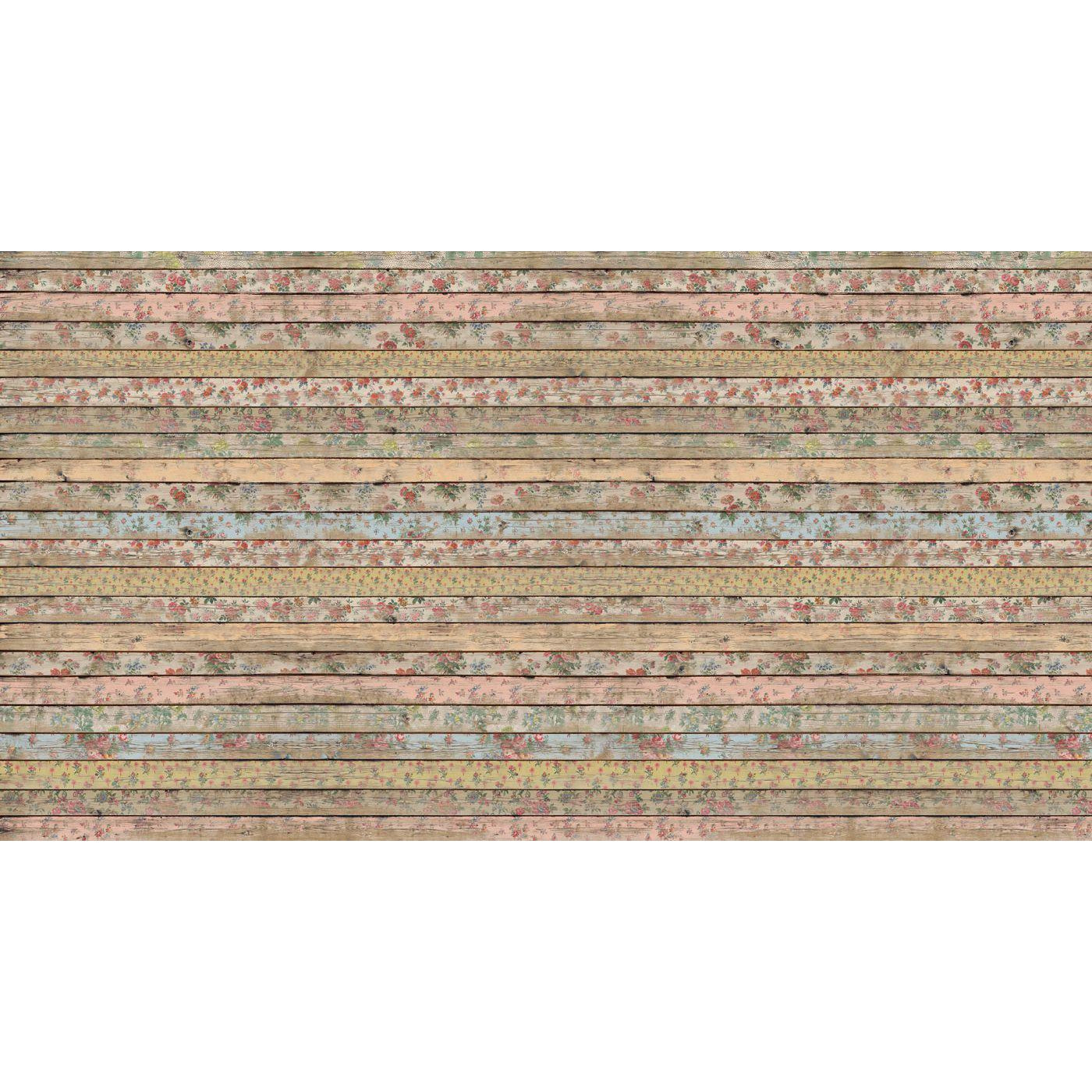 Wall Garden-Digital Wallpaper-Rebel Walls-Brown / Pink / Blue-R13181