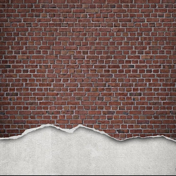 Well-Worn Brick Wall-Digital Wallpaper-Rebel Walls-Dark Brown-R12221