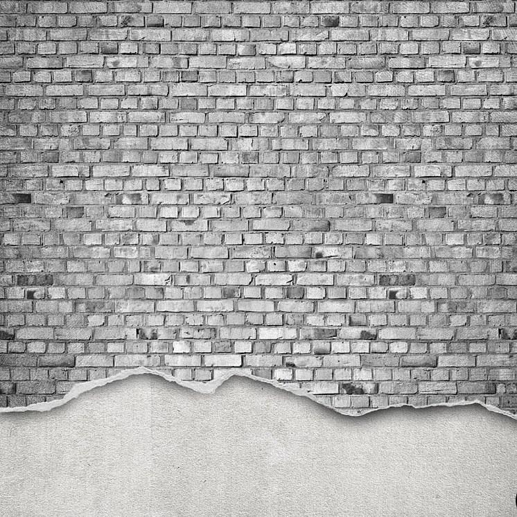 Well-Worn Brick Wall-Digital Wallpaper-Rebel Walls-Grey-R12224